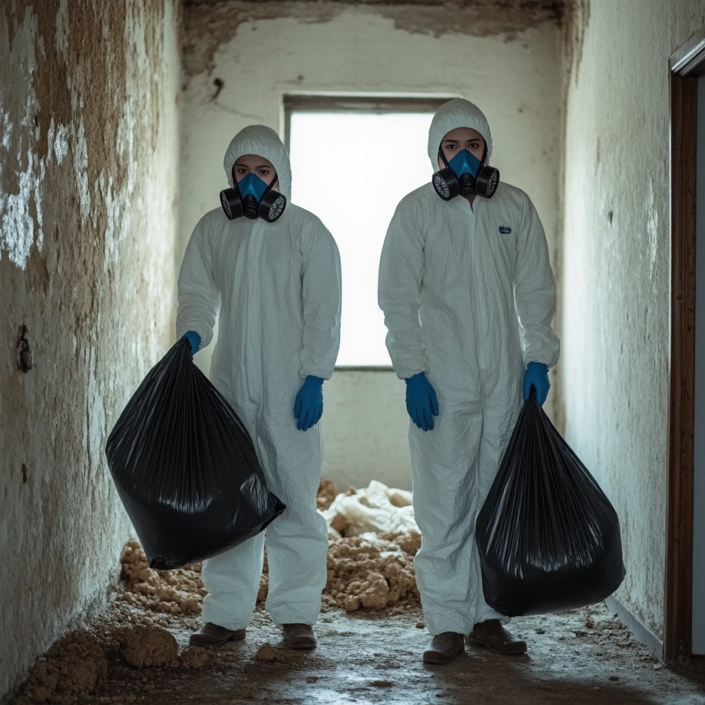 Experts en buidatge i desinfecció d'habitatges afectats per la síndrome de Diògenes a Bescanó