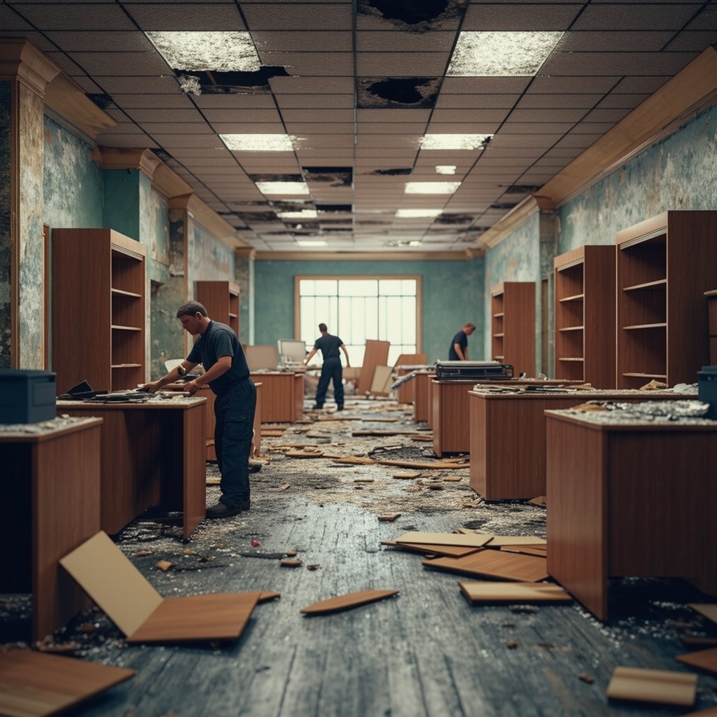 Vaciado de locales comerciales en Bescanó